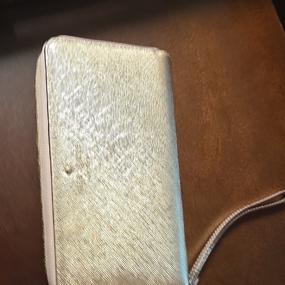 Metallic Silver Wristlet Clutch Wallet - Women